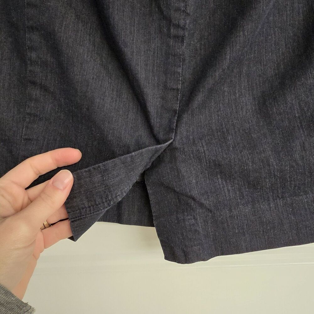 Women's LOFT Dark Chambray Mini Short Pencil Skirt | Size 2 Petite - Picture 5 of 7
